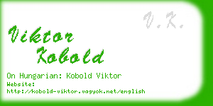 viktor kobold business card